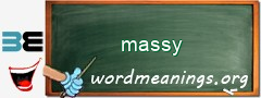 WordMeaning blackboard for massy